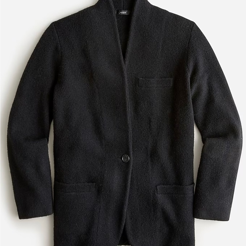 J. Crew Cocoon sweater-blazer - black